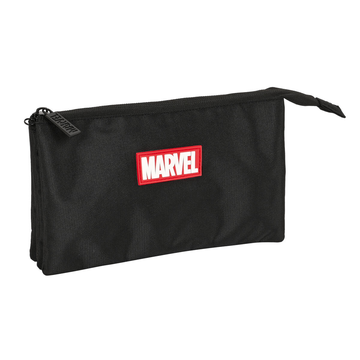 Trojitý peračník Marvel Čierna (22 x 12 x 3 cm)