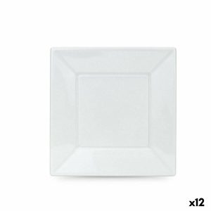 Sada znovu použiteľných tanierov Algon Biela Plastické 23 x 23 x 2 cm (24 kusov)