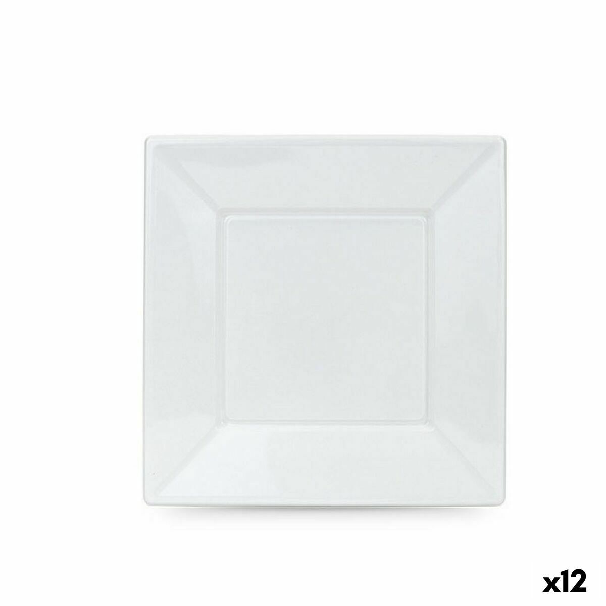 Sada znovu použiteľných tanierov Algon Biela Plastické 23 x 23 x 2 cm (24 kusov)