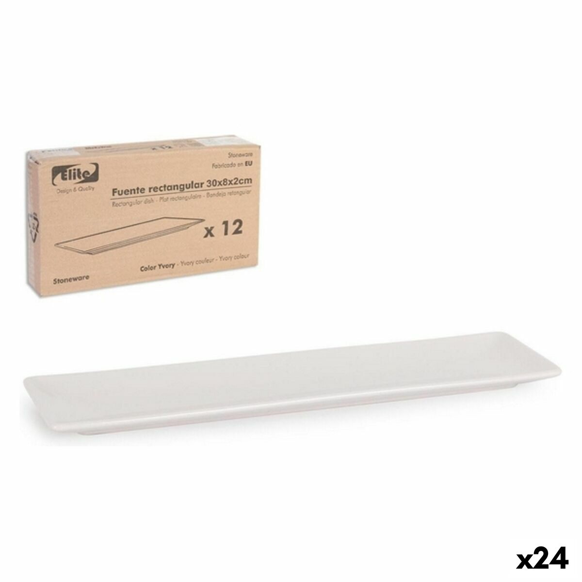Kuchynská misa La Mediterránea Elite Obdĺžnikový 30 x 8 x 2cm (24 kusov)