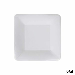 Sada tanierov Algon Jednorázový; nevratný Biela Kartón 18 cm (36 Kusov)