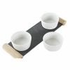 Tácka na chuťovky DKD Home Decor Biela Čierna Kamenina Tabuľa 33 x 10 x 5,8 cm