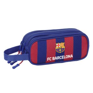 Trojitý peračník F.C. Barcelona 24/25 Hnedočervená Námornícka modrá 21 x 8.5 x 7 cm