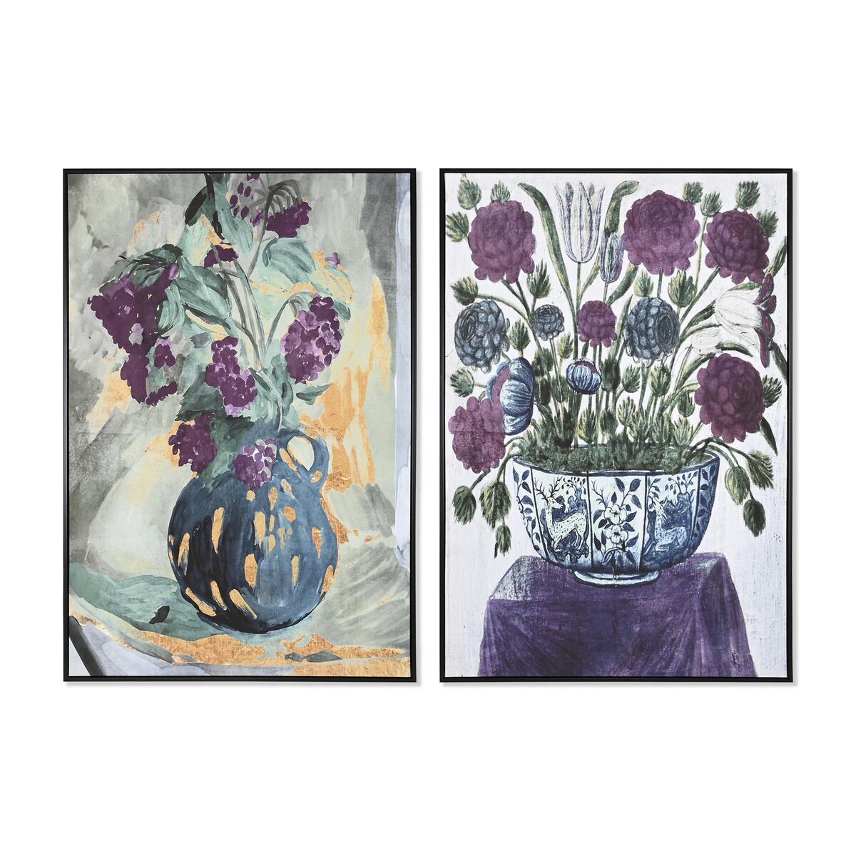 Maľba DKD Home Decor 83 x 4,5 x 122,5 cm 83 x 4,5 x 123 cm Váza Tradičný (2 kusov)