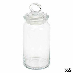 Pohár Kitchen 9,8 x 23,4 x 9,8 cm Transparentná Silikónové Sklo 1,1 L (6 kusov)