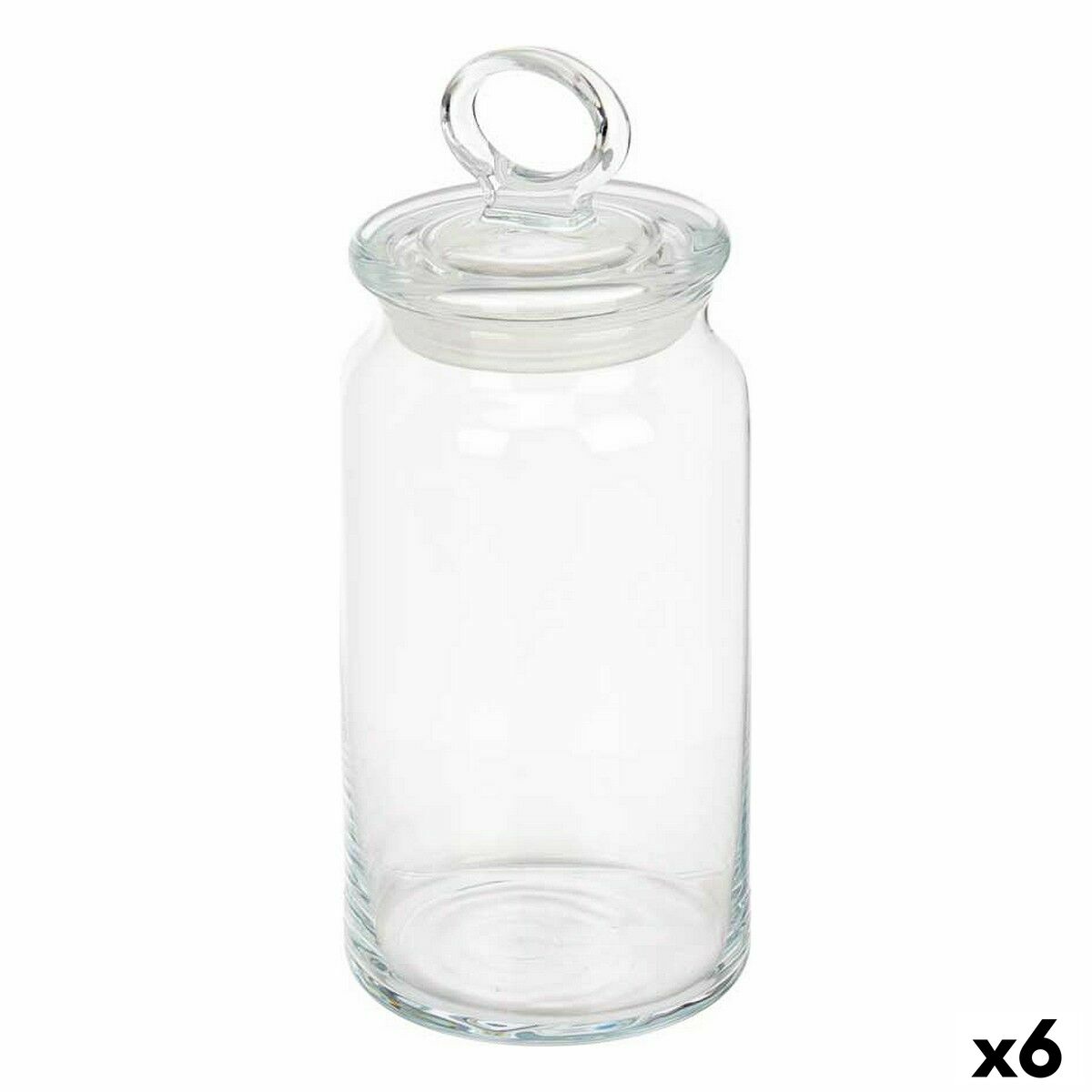 Pohár Kitchen 9,8 x 23,4 x 9,8 cm Transparentná Silikónové Sklo 1,1 L (6 kusov)