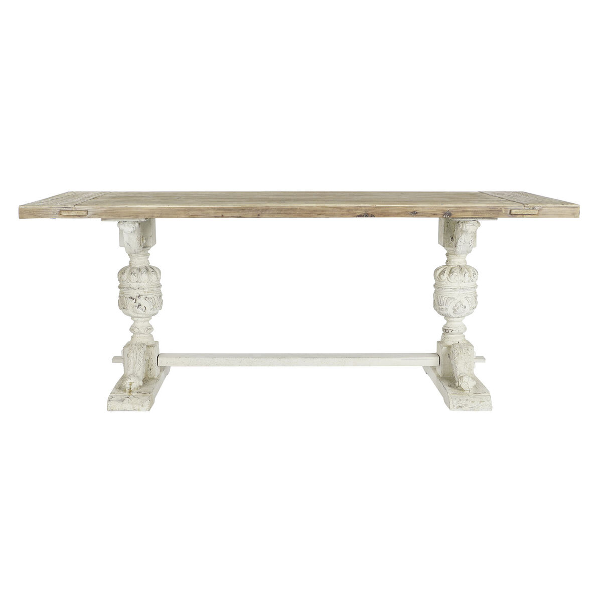 Jedálenský stôl DKD Home Decor Biela Prírodná Jedľa 200 x 90 x 78 cm
