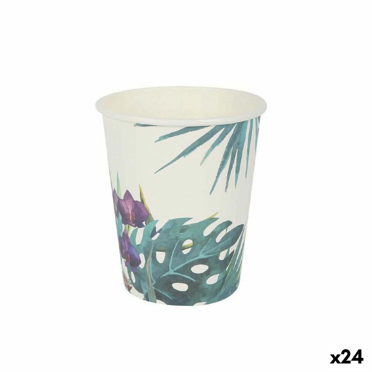 Sada pohárov Algon Jednorázový; nevratný Kartón Tropické 10 Kusy 250 ml (24 kusov)