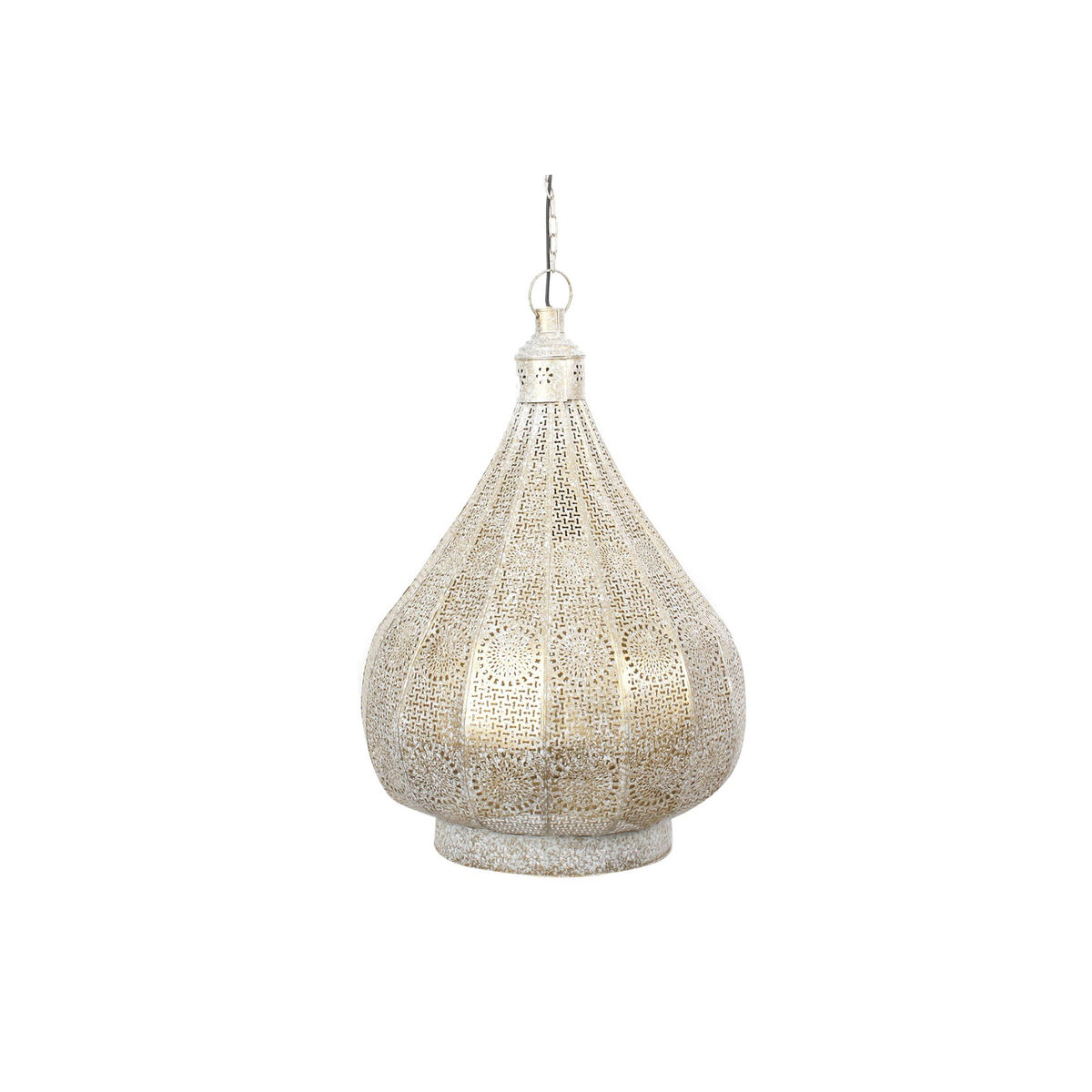 Stropné svetlo Home ESPRIT Biela Zlatá Kov 40 W 40 x 40 x 55 cm