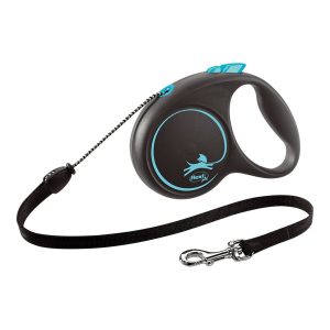 Vodítko pre psa Flexi BLACK DESIGN 5 m Modrá Veľkosť M