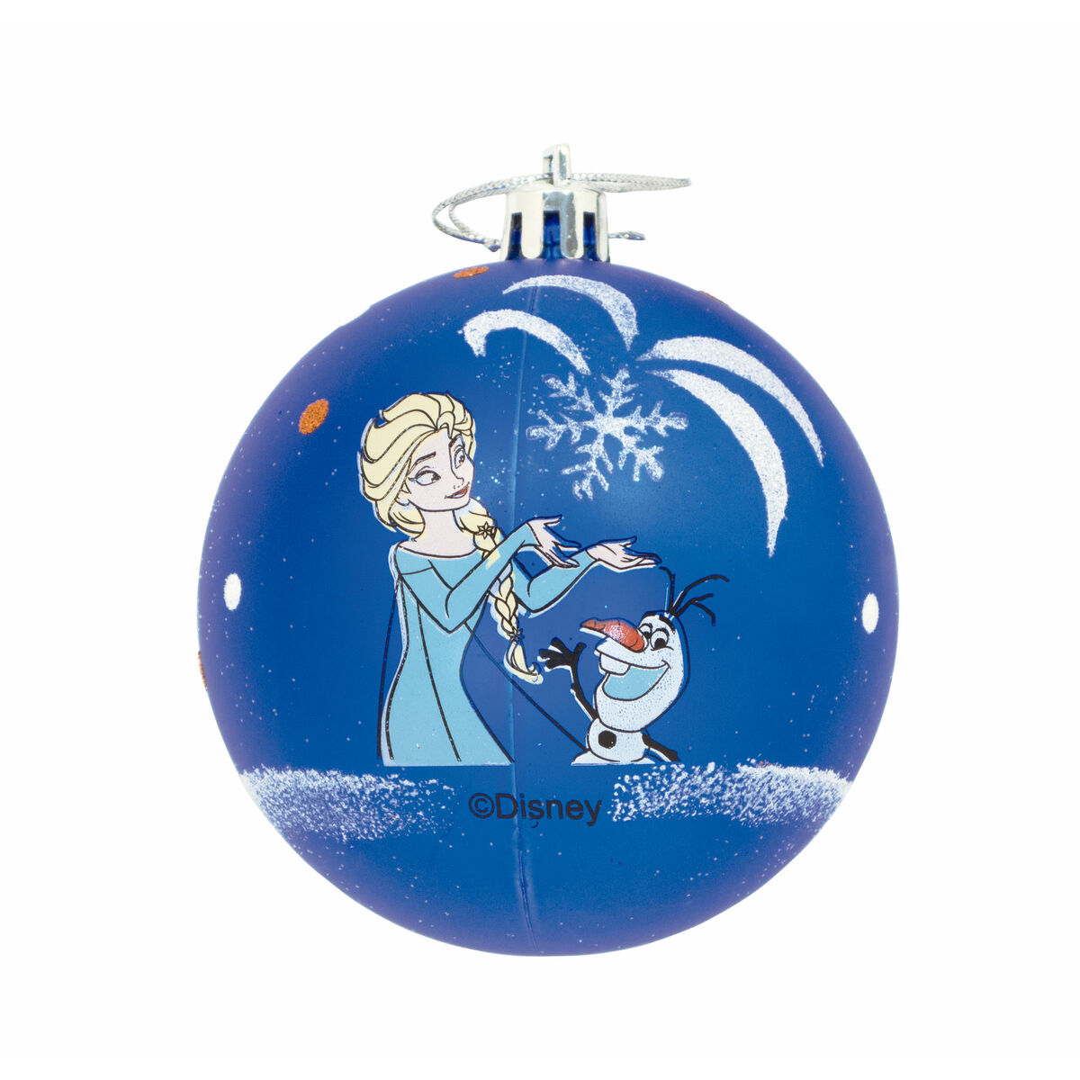 Vianočná guľa Frozen Memories 6 kusov Modrá Biela Plastické (? 8 cm)
