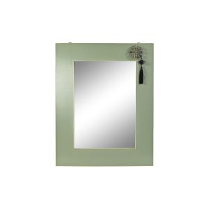 Nástenné zrkadlo DKD Home Decor Jedľa Prírodná Červená Kov zelená Orientálny Drevo MDF (70 x 2 x 90 cm)