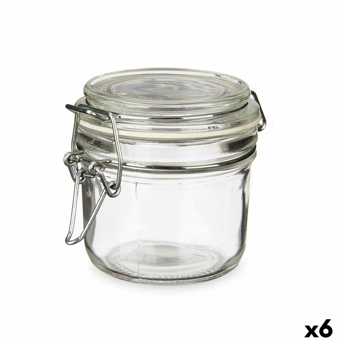 Pohár Transparentná Kov Sklo Silikónové 180 ml 11,5 x 8,5 x 8,5 cm (6 kusov)