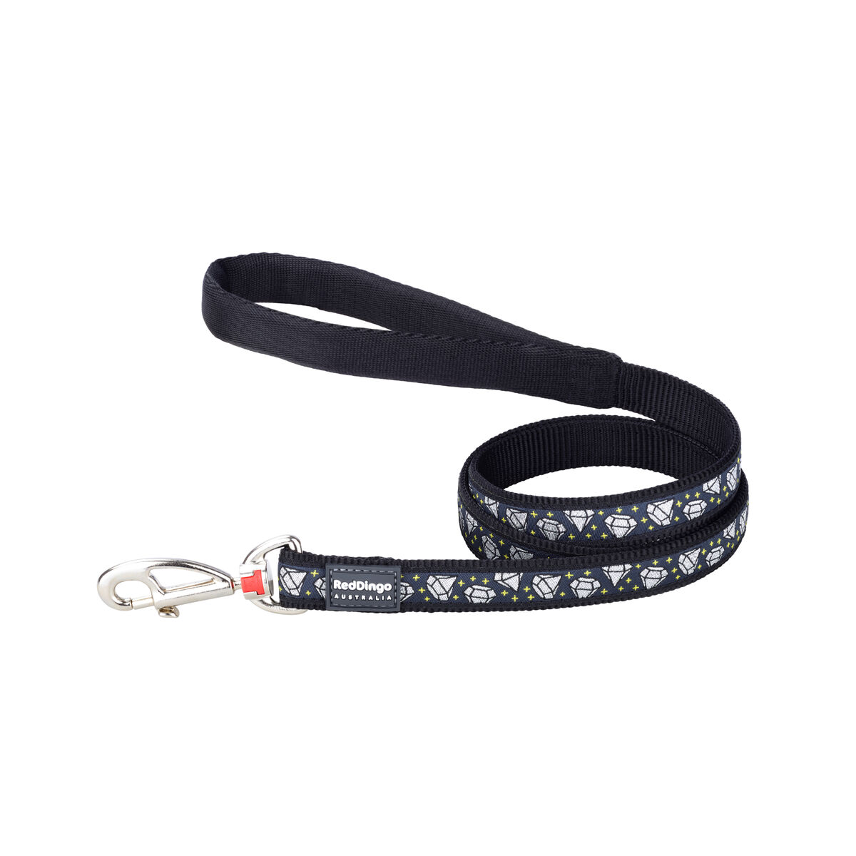 Vodítko pre psa Red Dingo STYLE DIAMOND Čierna 15mm x 120 cm