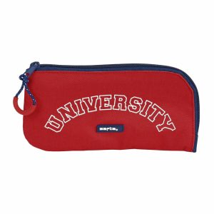 Školské púzdro Safta University Červená Námornícka modrá (23 x 11 x 1 cm)