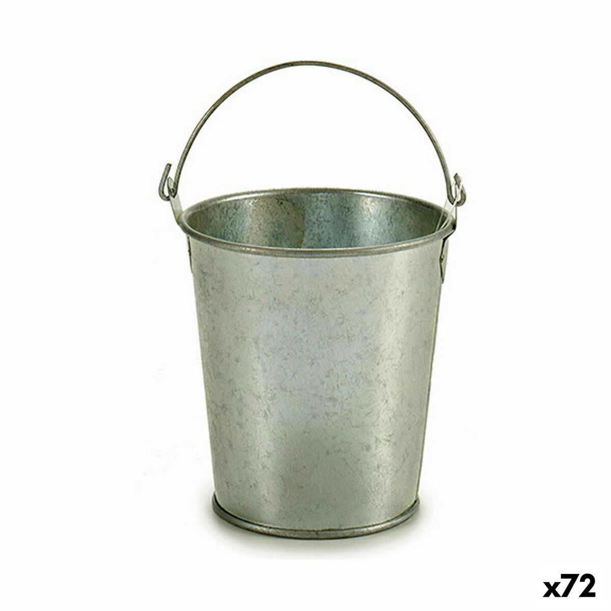 Kvetináč Kocka Striebristý Zinok 15,5 x 11 x 11 cm (72 Kusov)