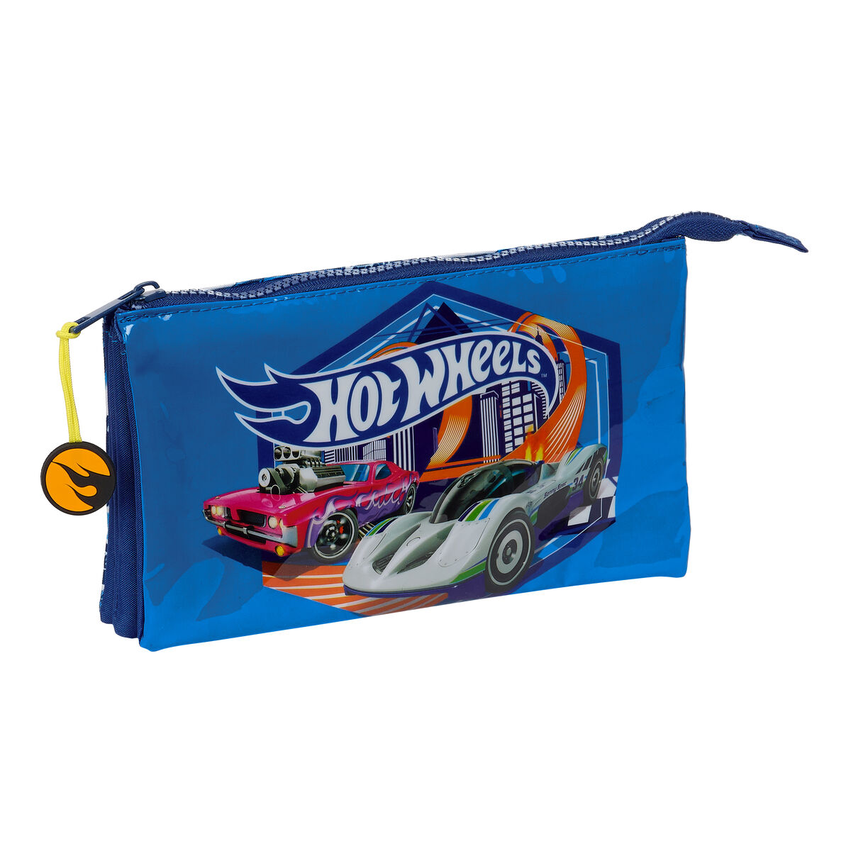 Trojitý peračník Hot Wheels Sonny Námornícka modrá 22 x 12 x 3 cm