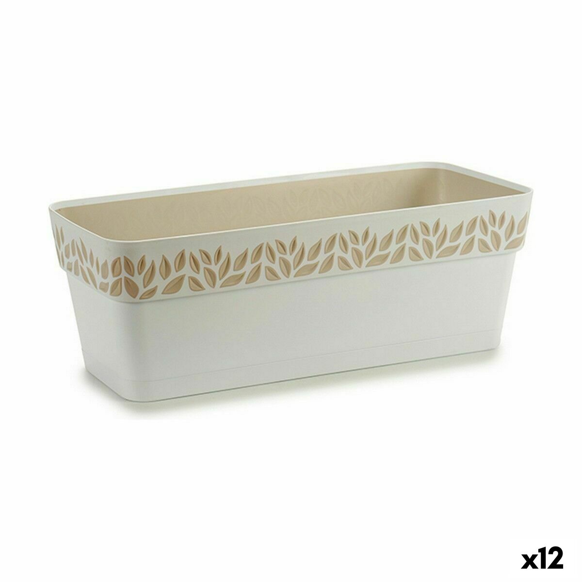 Samozavlažovací hrantík Stefanplast Cloe Biela Plastické 49,5 x 17 x 19 cm (12 kusov)