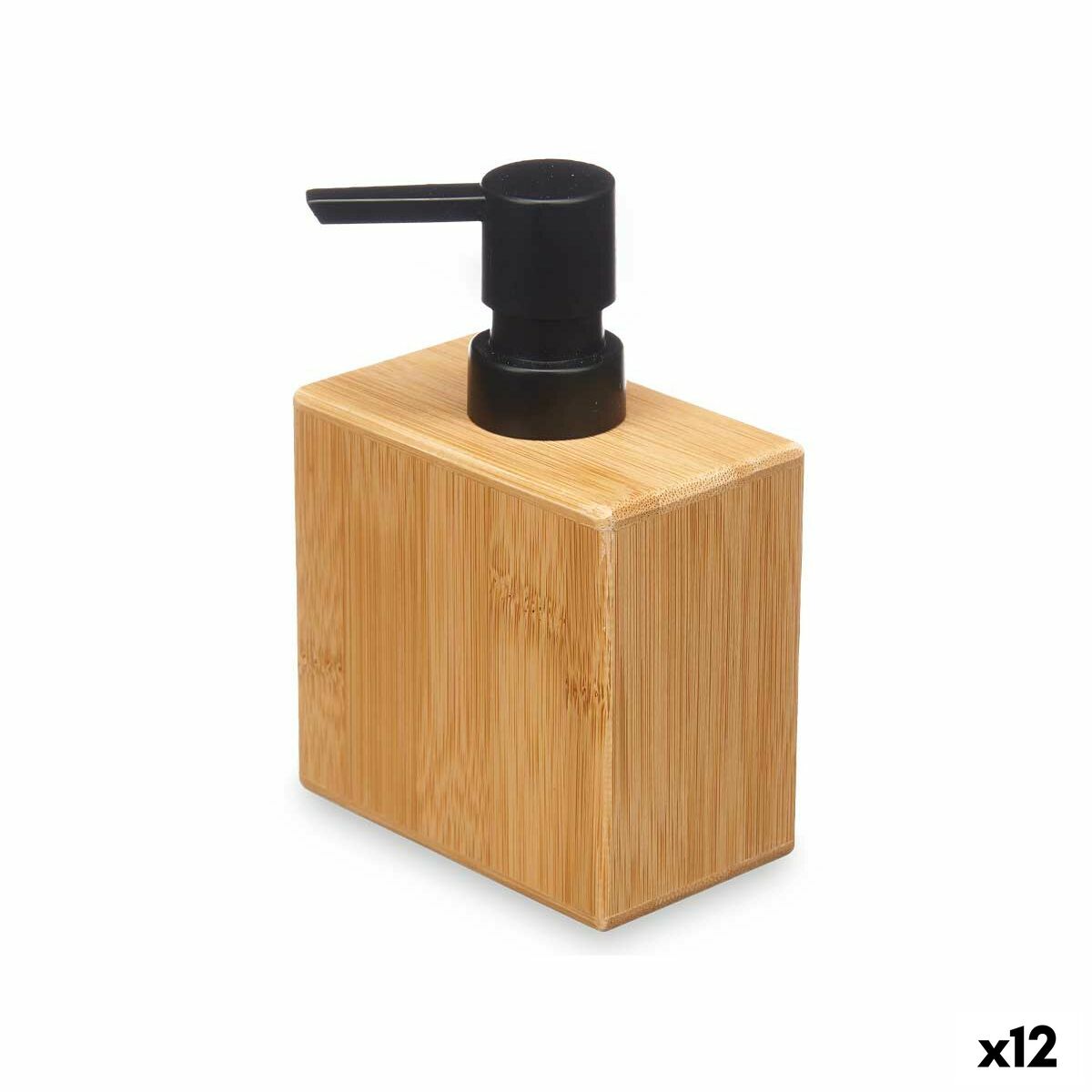 Dávkovač na mydlo Čierna Bambus Plastické 9,7 x 15 x 5,8 cm (12 kusov)