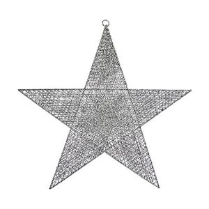 Vianočná ozdoba Striebristý Hviezda 50 x 51,5 x 0,5 cm Kov
