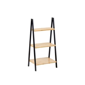 Polička do kúpelne Čierna Prírodná Bambus Drevo 40,3 x 81,5 x 30 cm