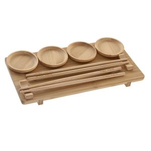 Sada na sushi DKD Home Decor 24 x 0,5 x 0,5 cm Prírodná Orientálny