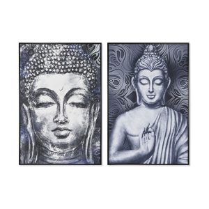 Maľba Home ESPRIT Buddha Orientálny 83 x 4,5 x 123 cm (2 kusov)