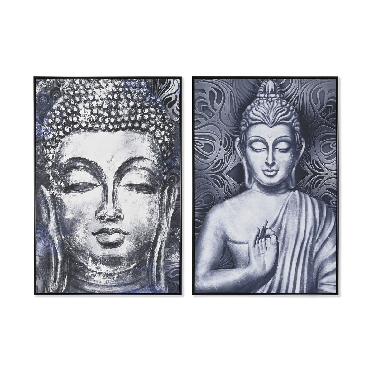 Maľba Home ESPRIT Buddha Orientálny 83 x 4,5 x 123 cm (2 kusov)