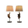 Stolná lampa Home ESPRIT Gaštanová Kov Živica 50 W 220 V 26 x 26 x 53,5 cm (2 kusov)