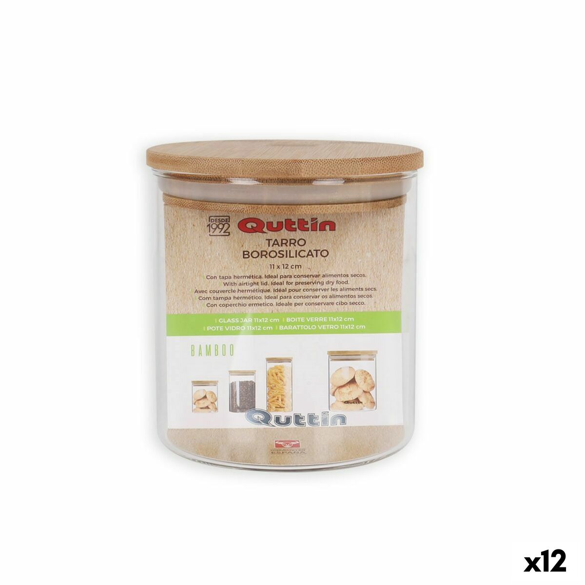 Pohár Quttin Silikónové Borokremičité sklo 700 ml (12 kusov)