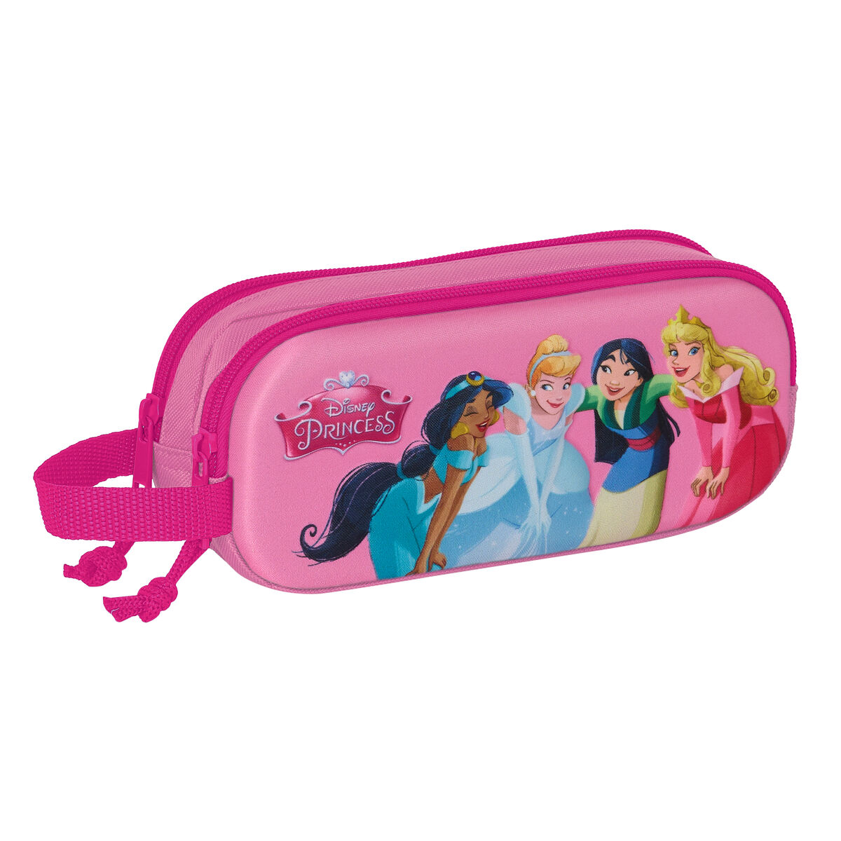 Dvojitý peračník Disney Princess Ružová 21 x 8 x 6 cm 3D