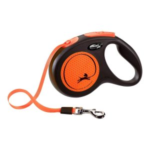 Vodítko pre psa Flexi NEW NEON 5 m Oranžová Veľkosť M