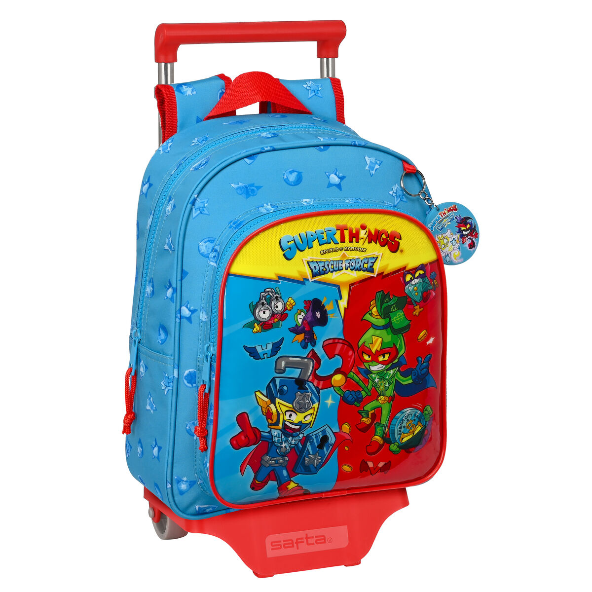 Školská taška na kolieskach SuperThings Rescue force 27 x 33 x 10 cm Modrá