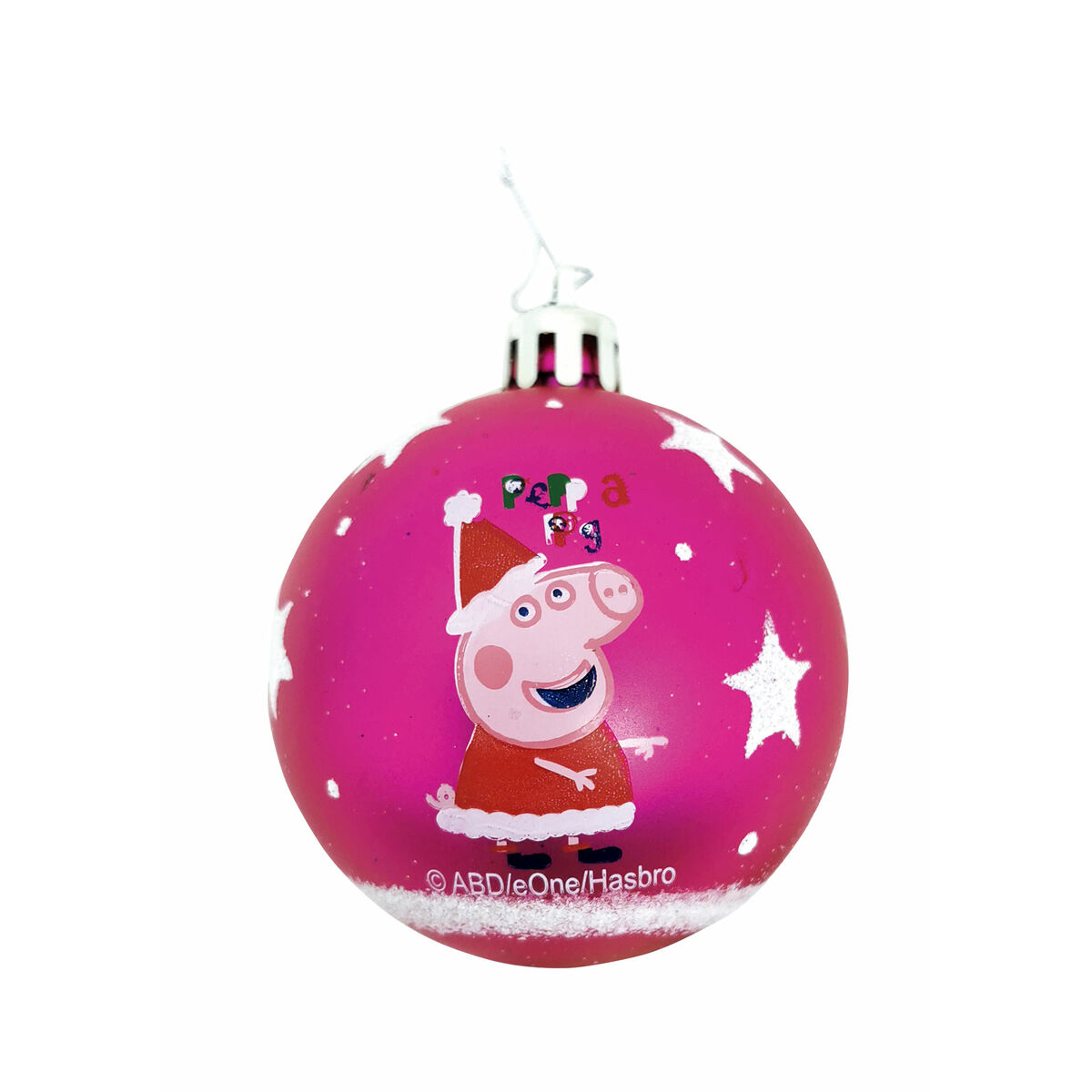 Vianočná guľa Peppa Pig Cosy corner Fuchsiová 6 kusov Plastické (? 8 cm)