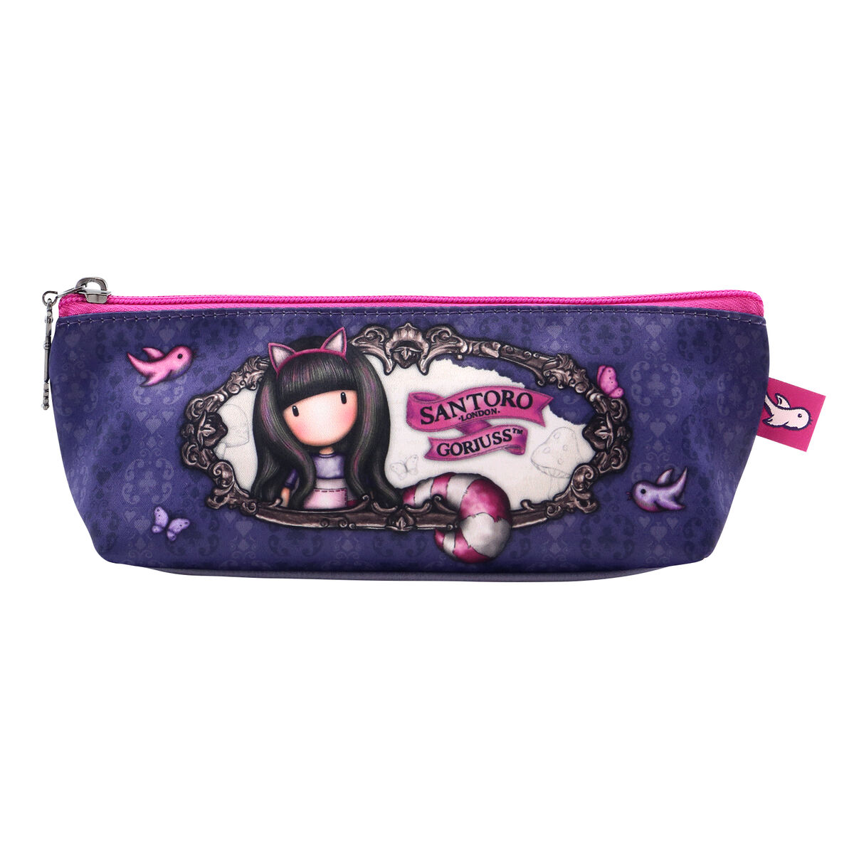 Školské púzdro Gorjuss Cheshire cat Ružová Purpurová (22.3 x 8.8 x 5.7 cm)