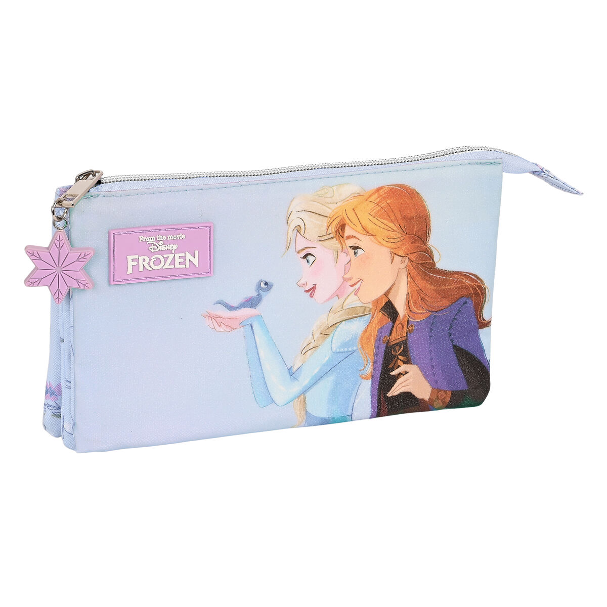 Trojitý peračník Frozen Believe Fialová 22 x 12 x 3 cm