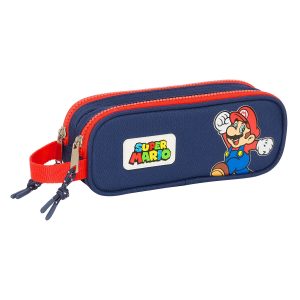 Dvojitý peračník Super Mario World Námornícka modrá 21 x 8 x 6 cm