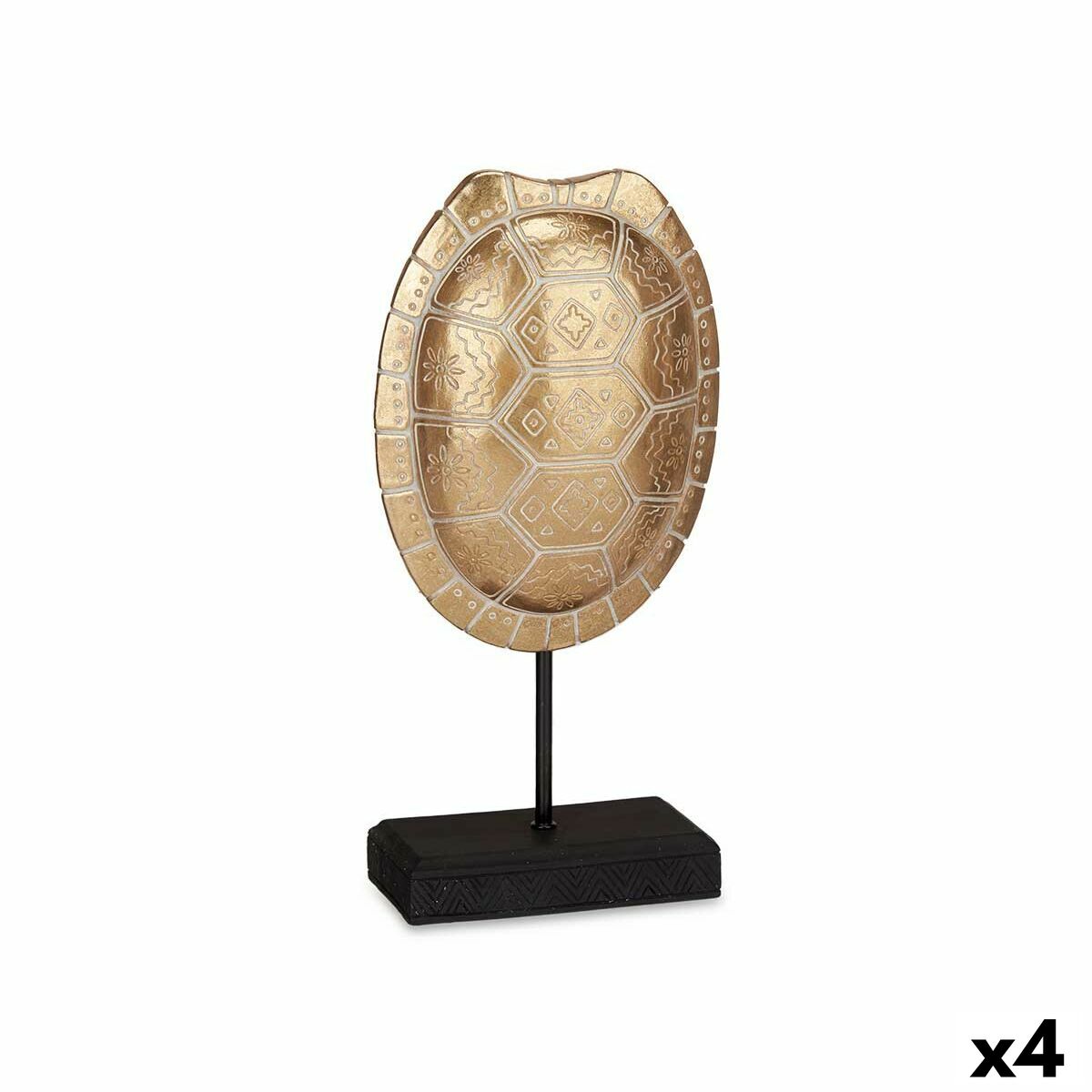 Dekoratívne postava Korytnačka Zlatá 17,5 x 36 x 10,5 cm (4 kusov)