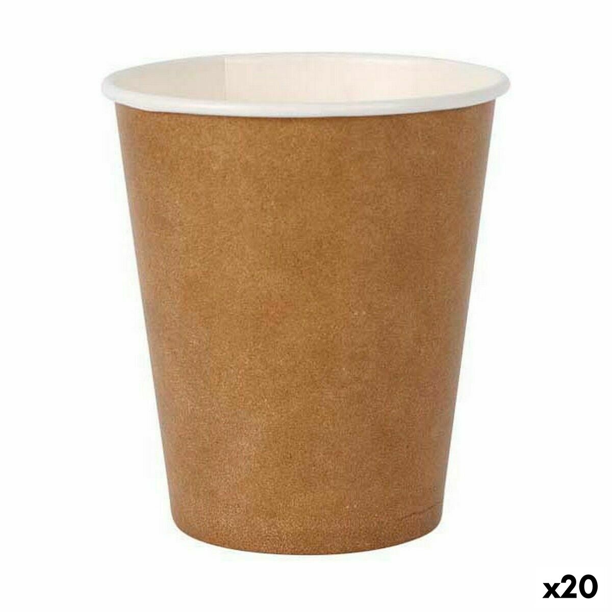 Sada pohárov Algon Jednorázový; nevratný Kraft papier 12 Kusy 250 ml (20 kusov)