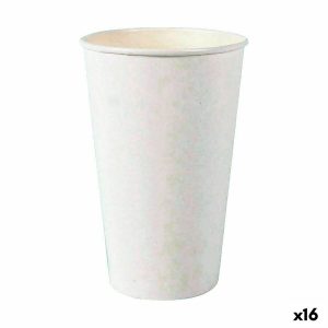 Sada pohárov Algon Jednorázový; nevratný Kartón Biela 6 Kusy 450 ml (16 kusov)