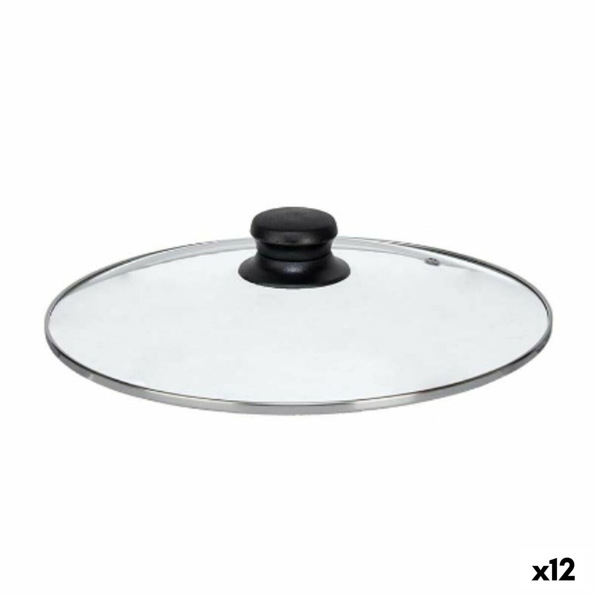 Pokrývka na hrniec 26 cm Sklo Striebristý (12 kusov)