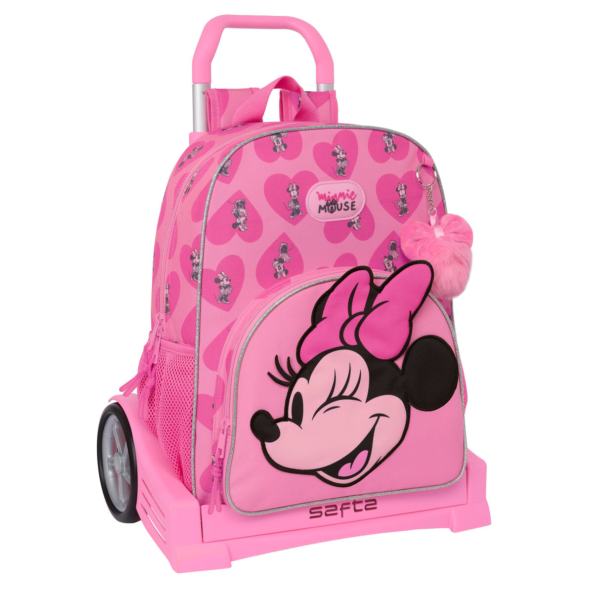 Školská taška na kolieskach Minnie Mouse Loving Ružová 33 x 42 x 14 cm