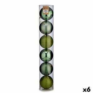 Sada vianočných gúľ 6 Kusy zelená Plastické ? 12 cm (6 kusov)