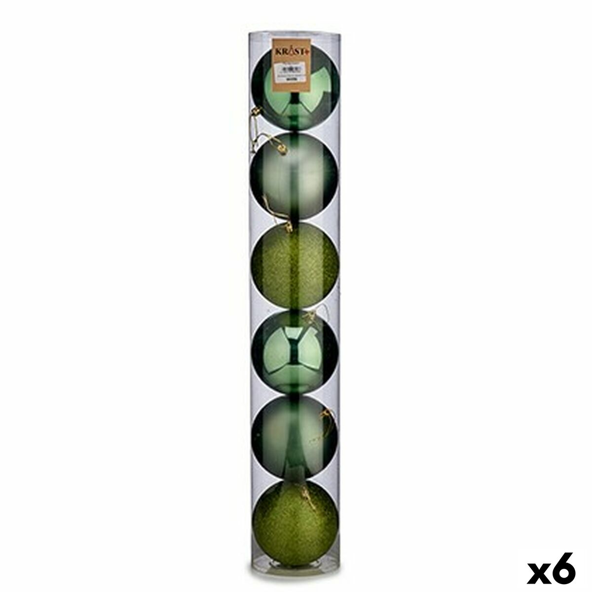Sada vianočných gúľ 6 Kusy zelená Plastické ? 12 cm (6 kusov)