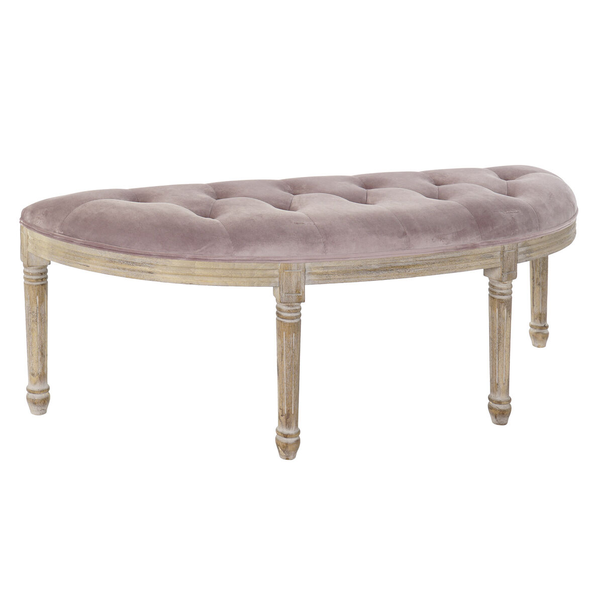 Stolička DKD Home Decor Prírodná Ružová Polyester Zamat Drevo (125 x 43 x 48 cm)