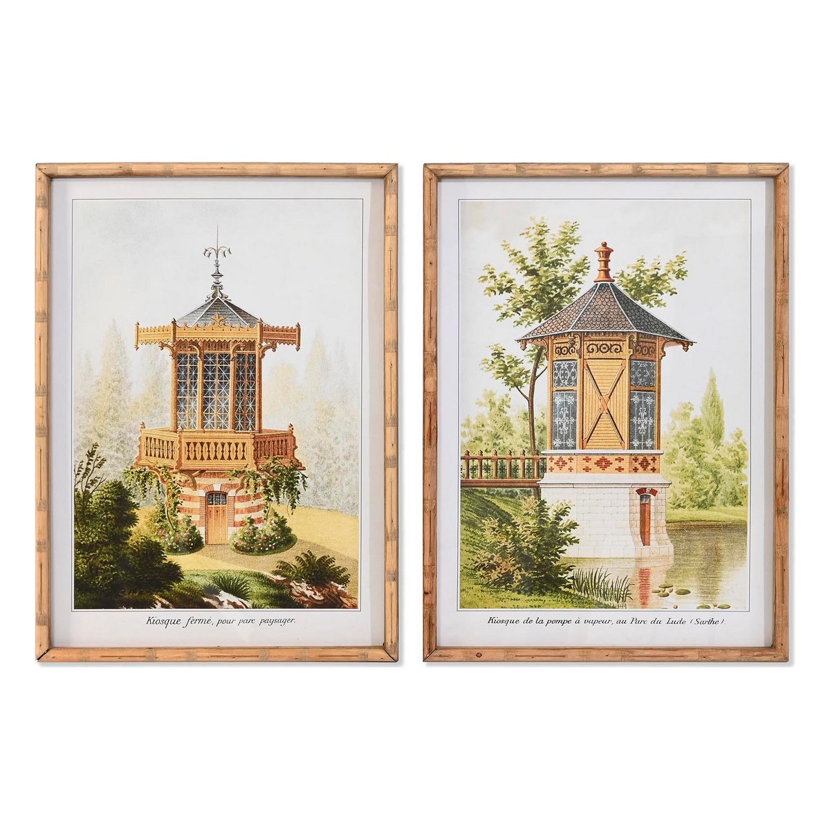 Maľba DKD Home Decor Jedľa Sklo Orientálny 50 x 3 x 70 cm 50 x 70 x 2,8 cm (2 kusov)