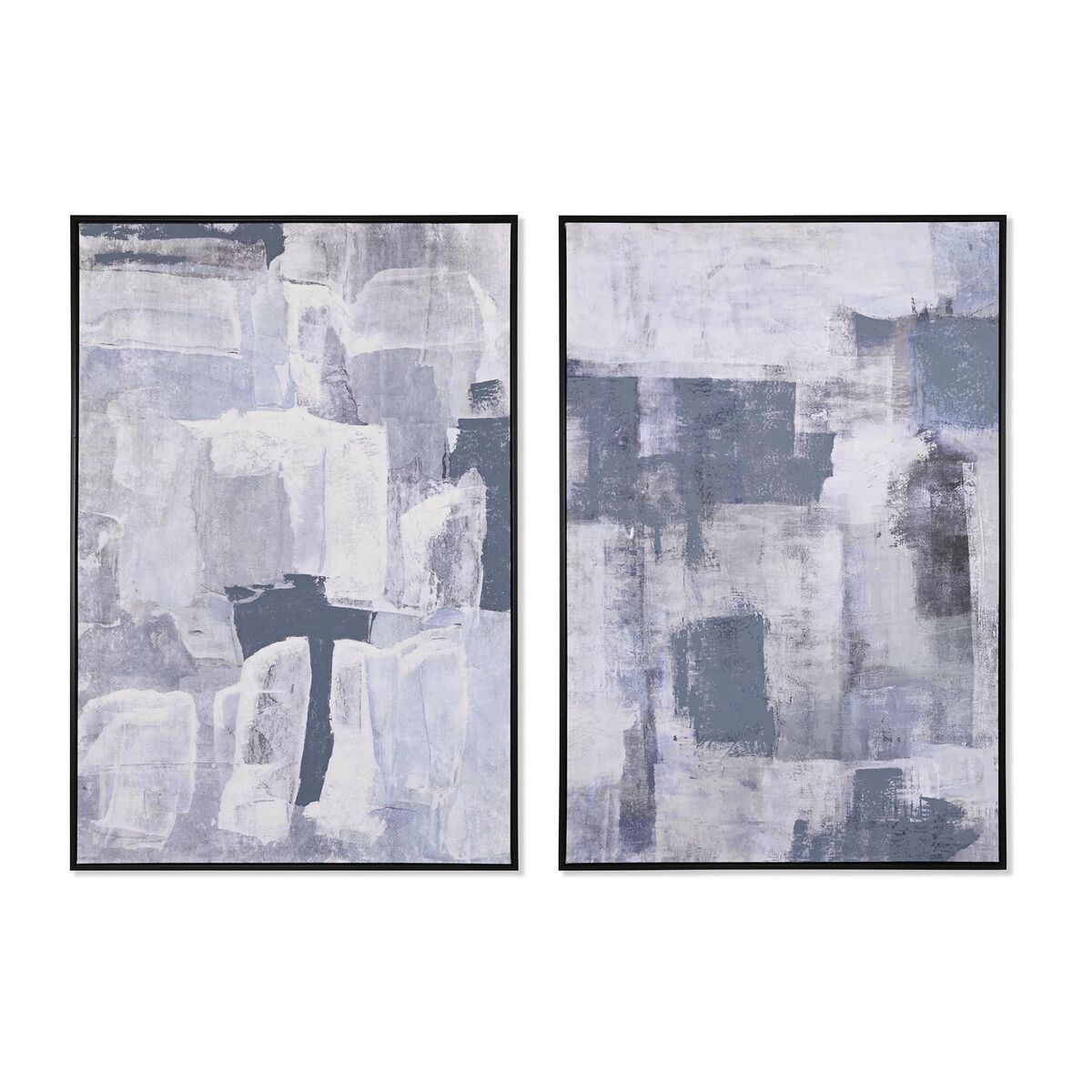 Maľba DKD Home Decor 83 x 4,5 x 122,5 cm 83 x 4,5 x 123 cm Abstraktný Mestská (2 kusov)