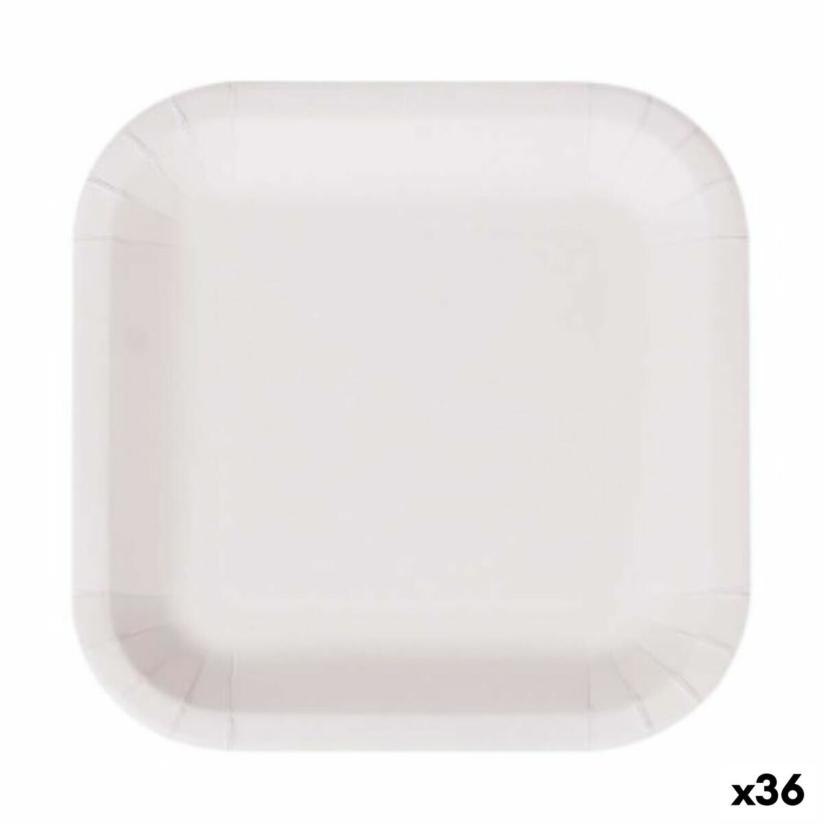 Sada tanierov Algon Jednorázový; nevratný Biela Kartón 26 cm (36 Kusov)