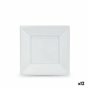 Sada znovu použiteľných tanierov Algon Biela Plastické 18 x 18 x 1,5 cm (24 kusov)