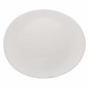 Plochý tanier Arcoroc Restaurant 30 x 26 cm Biela Sklo (6 kusov)